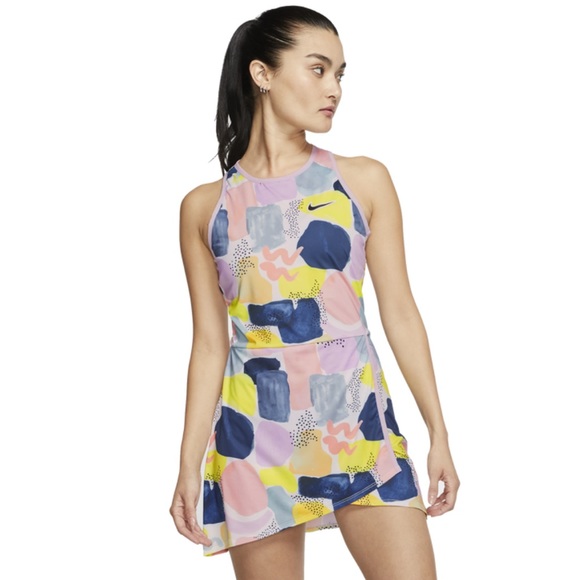 Nike Dresses & Skirts - New NIKE abstract print mini DRESS “POP OF COLOR”